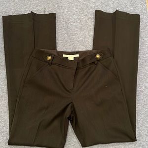 Black boot cut slacks